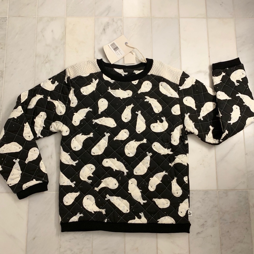 Noe and Zoe Berlin Padded Sweater w/Whales — NWT